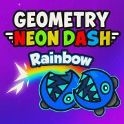 Geometry Neon Dash Rainbow